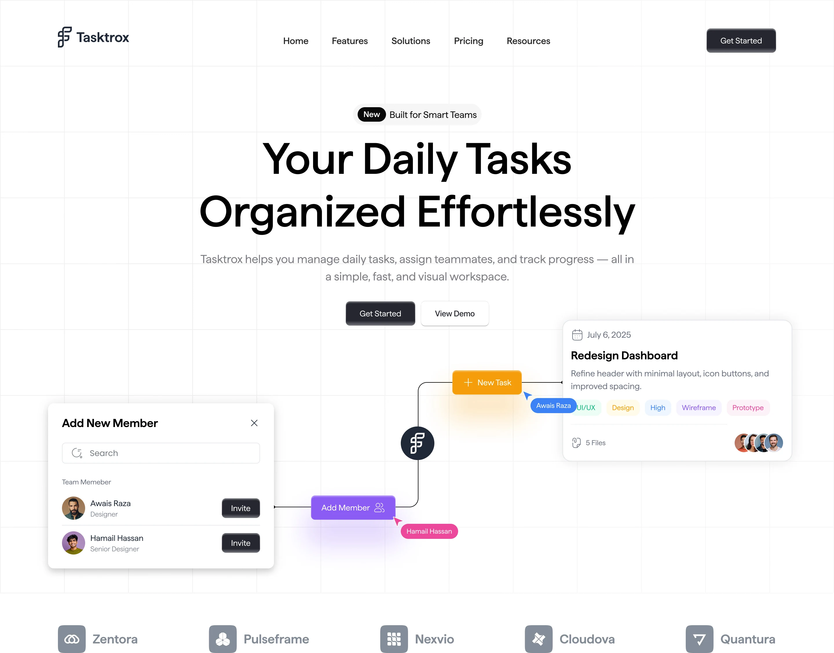 Tasktrox marketing landing